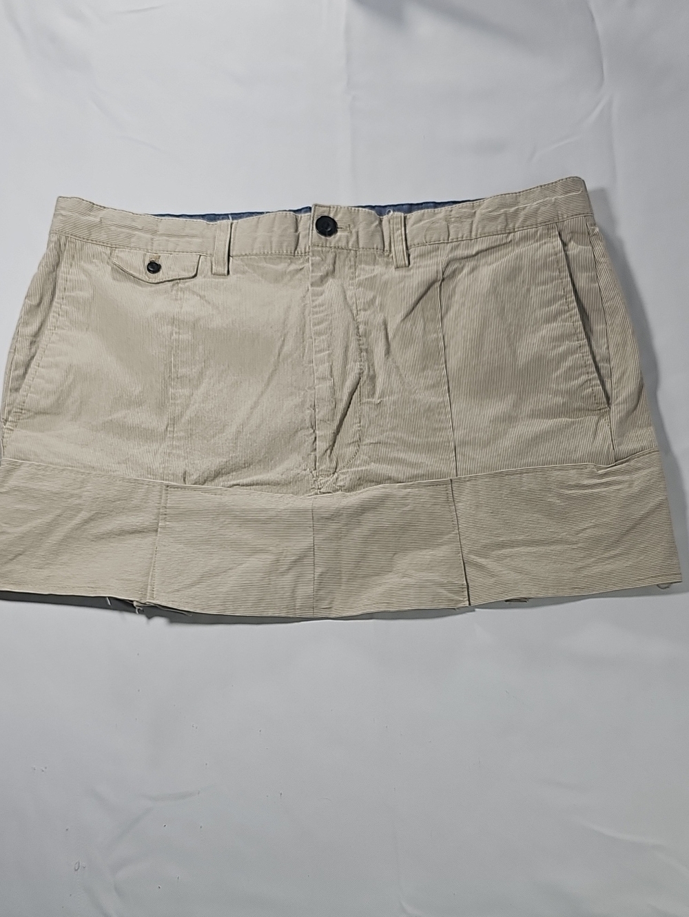 Banana Republic Neutral Beige Mini Skirt with Pleated Hem